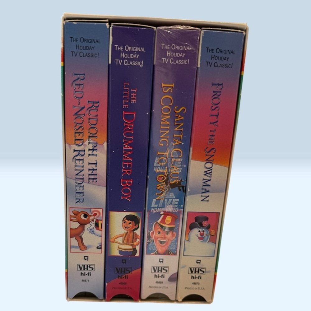ChristmasTV Classics 1993
VHSBox Set Frosty Drummer Boy Rudolph Santa Coming
New